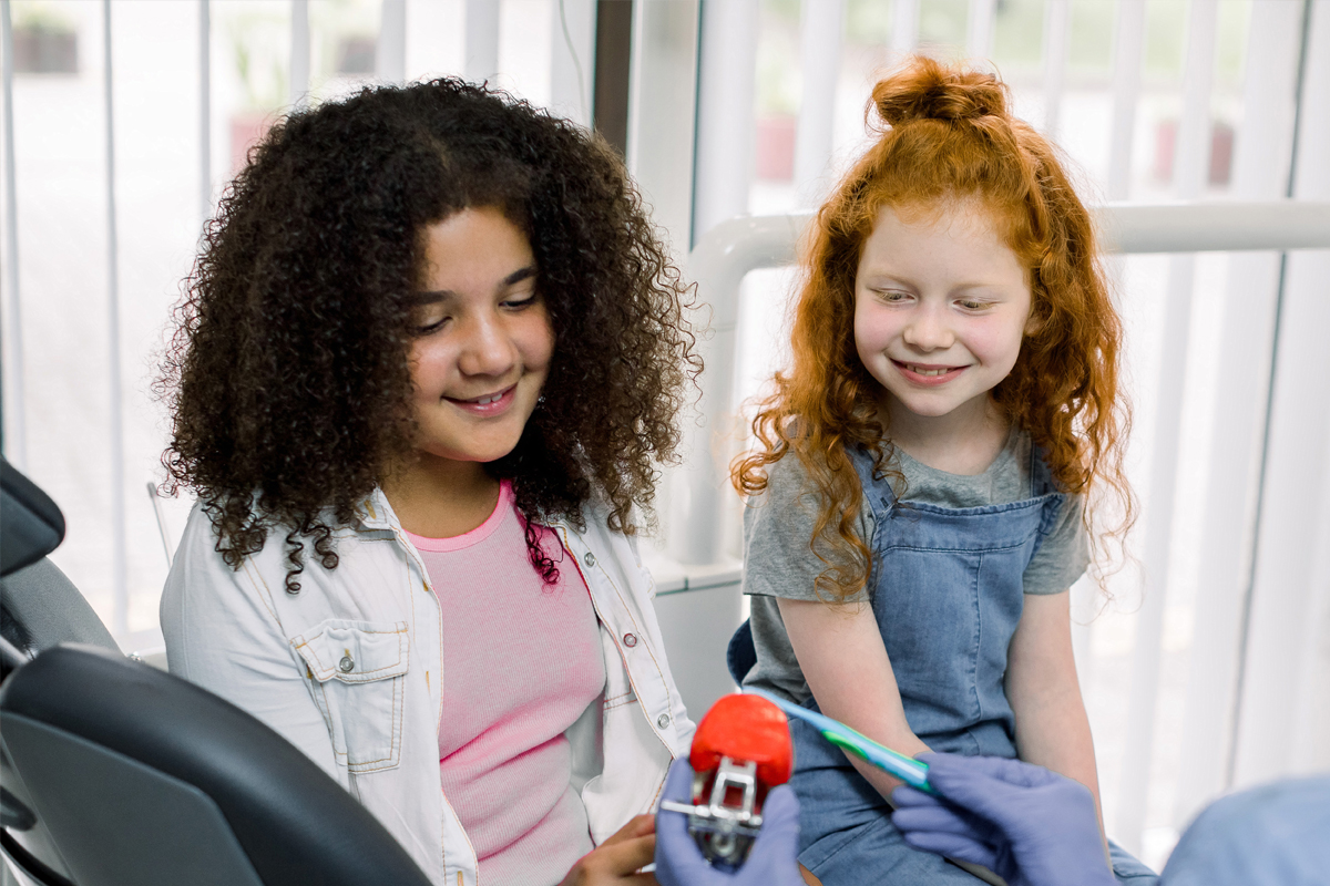 Kids visit to dentist